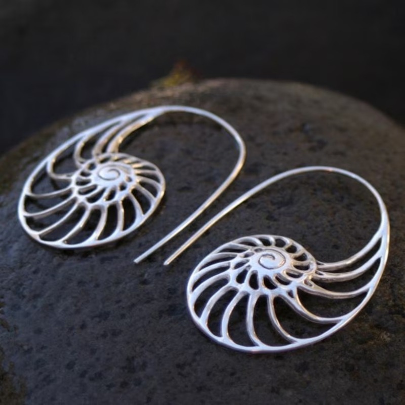 Boho Ethnic Spiral Twist Hollow Earrings — Statement Jewelry for Women
